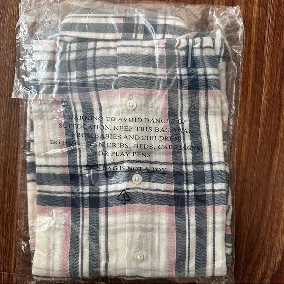 UNTUCKit De Toren Women’s Plaid Long Sleeve Button Down Shirt Sz 2 - Picture 5 of 5